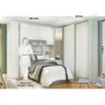Quarto Completo de Canto Solteiro com 7 Módulos e Espelho Prime Plus Luciane Móveis - 2