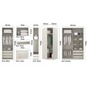 Ver imagem 3 de Quarto Completo de Canto Solteiro com 7 Módulos e Espelho Prime Plus Luciane Móveis