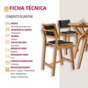 Ver mais imagens de Conjunto Mesa Bistrô Ballare Tampo Redondo e 4 Banquetas Eva Linho Preto/imbuia Nat/cinam. Imbuia