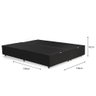 Base Cama Box Baú Queen com Pistão a Gás Bipartido 158x198 Suede:preto - 3