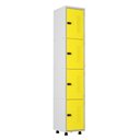 Ver imagem 1 de Armário Roupeiro Aço 4 Portas Academia Guarda Volume Amarelo