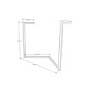 Ver imagem 5 de Mesa Industrial Base Ferro Branco em V Tampo 90x90 Canela 4 Cadeiras Eames Ferro Assento Preto