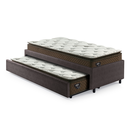 Ver imagem 7 de Bicama Box Solteiro Courino Linho Marrom 88x188 com Dois Colchões Molas Ensacadas Comfy Ecoflex