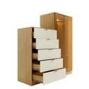 Ver imagem 6 de Comoda Infantil 5 Gavetas 2 Portas Reflecta Laranja/Tauari Ambar/Off White