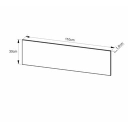 Painel Divisor de Mesa 110cm Multimóveis CR25265 Preto - 3