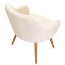 Ver mais imagens de Poltrona Decorativa Jade Pés Palito Castanho Bouclé Off White - Nexta Casa
