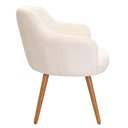 Ver imagem 6 de Poltrona Decorativa Jade Pés Palito Castanho Bouclé Off White - Nexta Casa