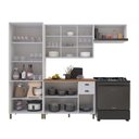 Ver imagem 3 de Cozinha Completa Bariloche 12 Portas 2 Gavetas com Vidro 100% MDF 6225.127 Branco - Indékes