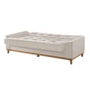 Ver imagem 4 de Sofá Cama 2 Lugares Living M-157 Veludo Martins Creme