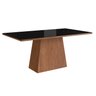 Mesa para Sala de Jantar 160x90cm com Vidro Lapidado  - 1