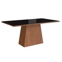 Ver imagem 1 de Mesa para Sala de Jantar 160x90cm com Vidro Lapidado