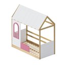 Ver imagem 3 de Cama Montessoriana Casinha com LED e Janela New Garden Casatema MadeiraOriginals Rosa/Marrom