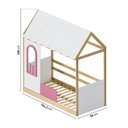 Ver imagem 4 de Cama Montessoriana Casinha com LED e Janela New Garden Casatema MadeiraOriginals Rosa/Marrom
