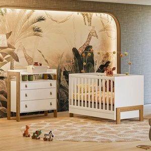 Quarto de Bebê Fantasia com Comoda , Berço Mini Cama Qmove