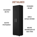 Ver imagem 3 de Armário Multiuso Beatriz 2 Portas Preto Ajl