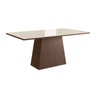 Mesa para Sala de Jantar 160x90cm com Vidro Lapidado  - 1