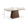Mesa para Sala de Jantar 160x90cm com Vidro Lapidado  - 3