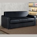 Ver imagem 2 de Sofá Basic 3 Lugares Couro Preto 2,00 M