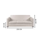 Ver imagem 3 de Sofá Basic 3 Lugares Couro Preto 2,00 M