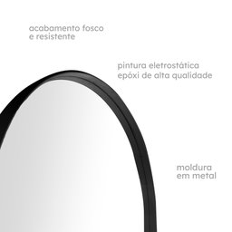 Espelho Corpo Inteiro Retrô Industrial Mod. Metal 150x60cm - Preto - 4
