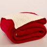 Cobertor Polaris Queen Sherpa Toque Lã de Carneiro e Manta Fleece 1 Peça - Vermelho - 1
