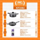 Ver imagem 2 de Caçarola Turim Alumínio Antiaderente 2,8l + Faqueiro Ipanema 30pc + Wok Loreto 3,3l - Tramontina