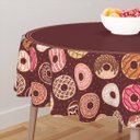 Ver imagem 1 de Toalha de Mesa Redonda 4 Lugares Donuts de Chocolate
