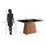 Mesa para Sala de Jantar 120x90cm com Vidro Lapidado  - 4