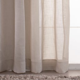 Cortina Linho de Gaze Bege 280x170cm Sala Quarto Janela Fastlar Cortina para Varão - 4