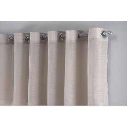 Cortina Linho de Gaze Bege 280x170cm Sala Quarto Janela Fastlar Cortina para Varão - 2