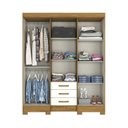 Ver imagem 3 de Guarda Roupa Casal 6 Portas 3 Gavetas Mentor Bege/Nature/Off White