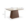 Mesa para Sala de Jantar 120x90cm com Vidro Lapidado  - 3