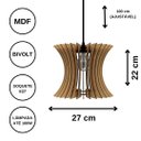 Ver imagem 6 de Luminária Teto tipo Pendente CURVA MDF - Completa - Cor: Preta