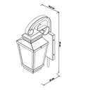 Ver imagem 2 de Arandela Gold P Metal Preto Vidro Transparente A44xl16xp23cm 1xe27 Metal Domado