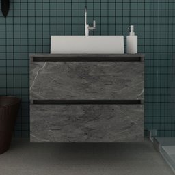 Gabinete para Banheiro c/ 2 Gavetas - Cinza - 1