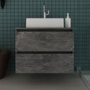 Ver imagem 1 de Gabinete para Banheiro c/ 2 Gavetas - Cinza