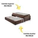 Ver imagem 7 de Bicama Box Solteirão 99x199 Suede com 2 Colchões Relax Adorabile Molas Ensacadas Ecoflex