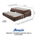 Ver imagem 2 de Bicama Box Solteirão 99x199 Suede com 2 Colchões Relax Adorabile Molas Ensacadas Ecoflex