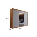 Ver imagem 5 de Guarda Roupa Casal com Espelhos 3 Portas de Correr 4 Gavetas Gênesis Espresso Móveis