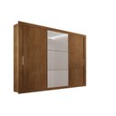 Ver mais imagens de Guarda Roupa Casal com Espelhos 3 Portas de Correr 4 Gavetas Gênesis Espresso Móveis