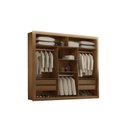 Ver imagem 3 de Guarda Roupa Casal com Espelhos 3 Portas de Correr 4 Gavetas Gênesis Espresso Móveis