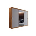 Ver imagem 4 de Guarda Roupa Casal com Espelhos 3 Portas de Correr 4 Gavetas Gênesis Espresso Móveis