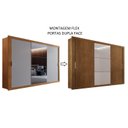 Ver imagem 6 de Guarda Roupa Casal com Espelhos 3 Portas de Correr 4 Gavetas Gênesis Espresso Móveis