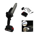 Ver imagem 1 de Mini Motosserra Eletrica 48v sem Fio Bateria Recarregavel 6 Polegadas Potente Corta Bambu Galho Lenh