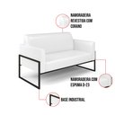Ver imagem 6 de Sofá Namoradeira com 2 Poltronas Base Industrial Alta Preto Marisa Corano D03 - D’Rossi Branc