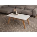 Ver imagem 1 de Mesa de Centro Pr Estilo Retrô com Tampo de 25mm Cor Branco Pt