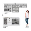 Ver imagem 7 de Kit Cozinha Modulada 7 Peças Americana 4 Aéreos + 2 Balcões + 1 Complemento sem Pia Cz142 Branco