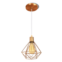 Ver imagem 7 de Pendentes Luminárias de Teto Aramado Diamante Dourado Kit 2