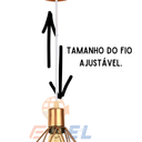 Ver imagem 2 de Pendentes Luminárias de Teto Aramado Diamante Dourado Kit 2