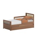 Ver imagem 4 de Bicama Solteiro Infantil Reversível LED com Rattan Grade em Palito Wave Casatema MadeiraOriginals Marrom/Freijó